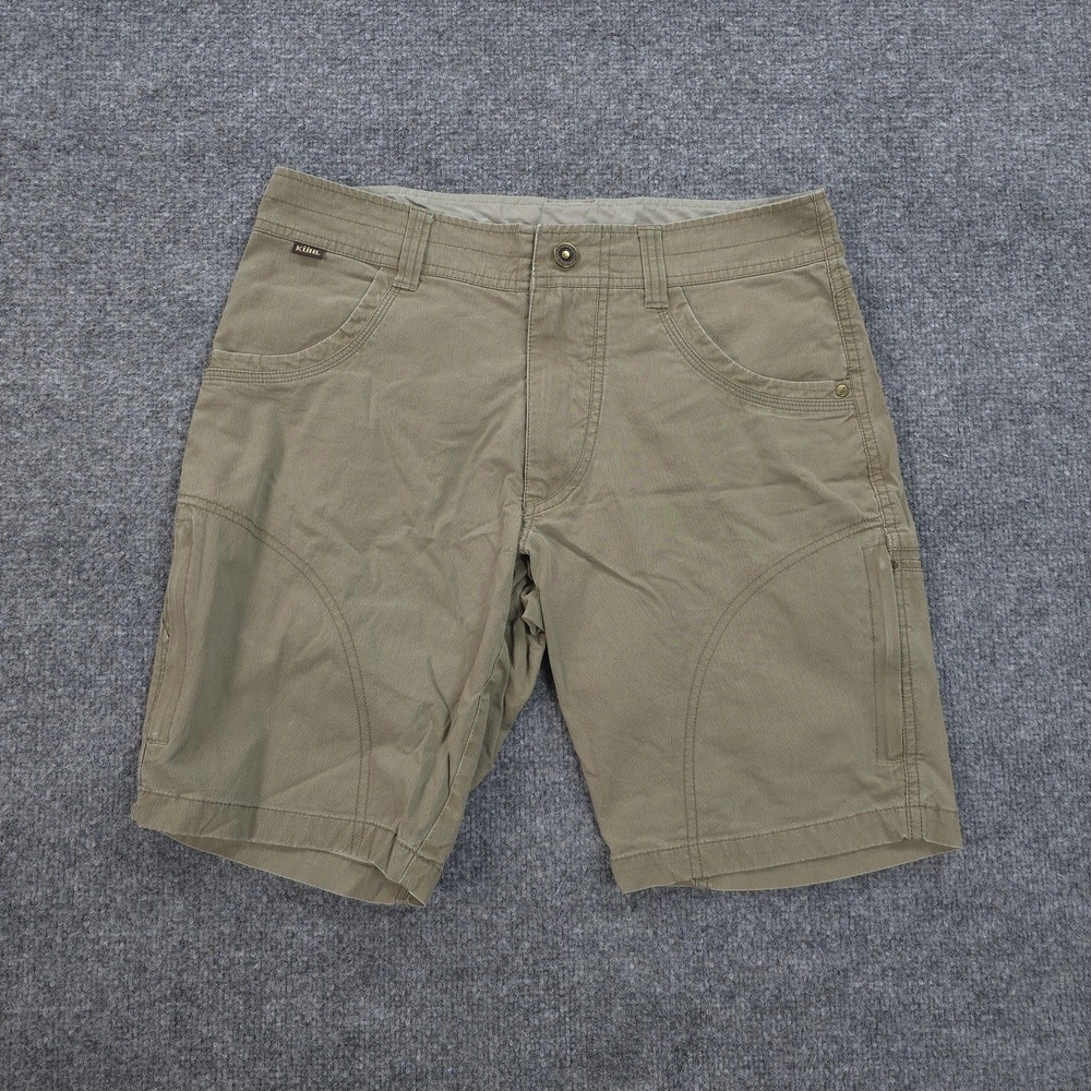 Kuhl Shorts Mens 30 Beige Ramblr Cargo Stretch Outdoor Hiking Vintage Patina Dye